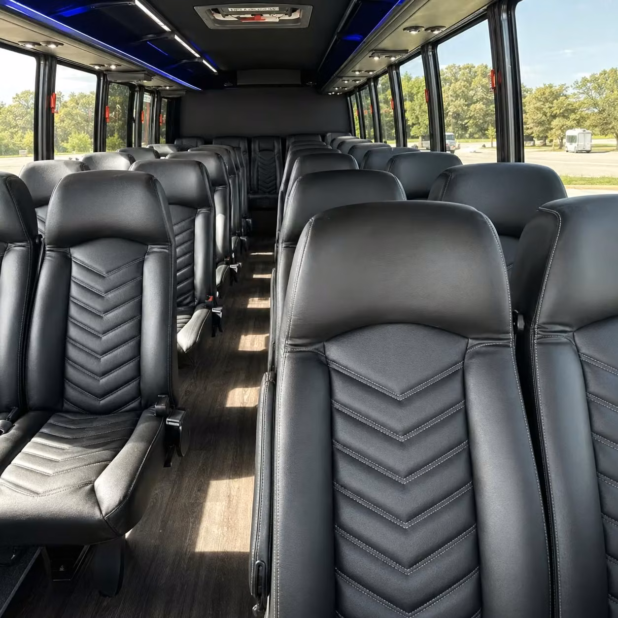 28 passenger minibus interior
